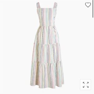 J. Crew rainbow striped maxi dress size 6